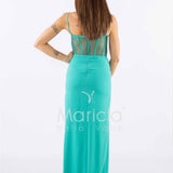 abito con trasparenza CAR58303 SMERALDO MARICLA ELEGANCE 