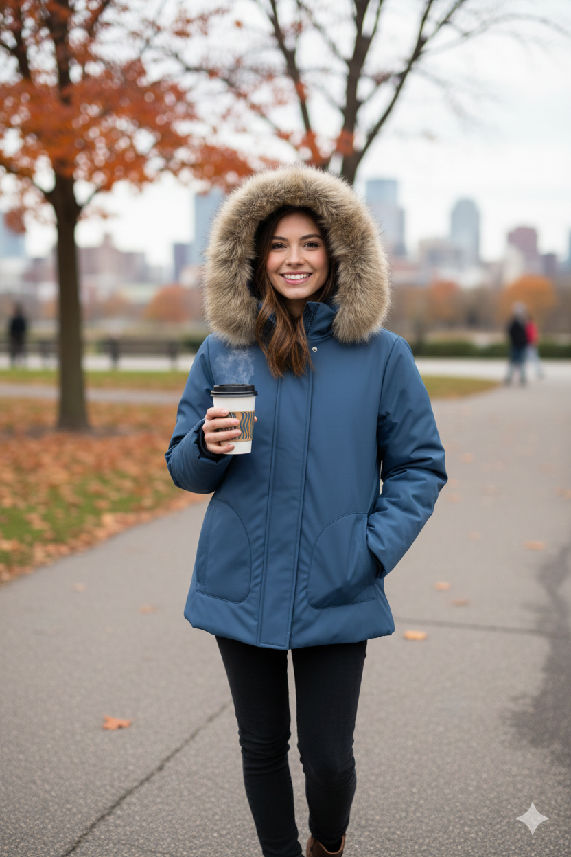 giaccone spalmato con pelliccia GIUSY OTTANIO MARICLA 