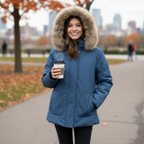 giaccone spalmato con pelliccia GIUSY OTTANIO MARICLA 