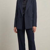 giacca gessata over doppio petto EC04103 BLU MARICLA 