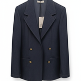 Giacca Blazer Doppiopetto in Denim Tech ROMI4163 BLU MARICLA 