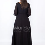 m/lunga aperta PF607 NERO PAOLA FORTI 