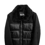 giaccone medio piumino e pelliccia AZ43P NERO MARICLA 