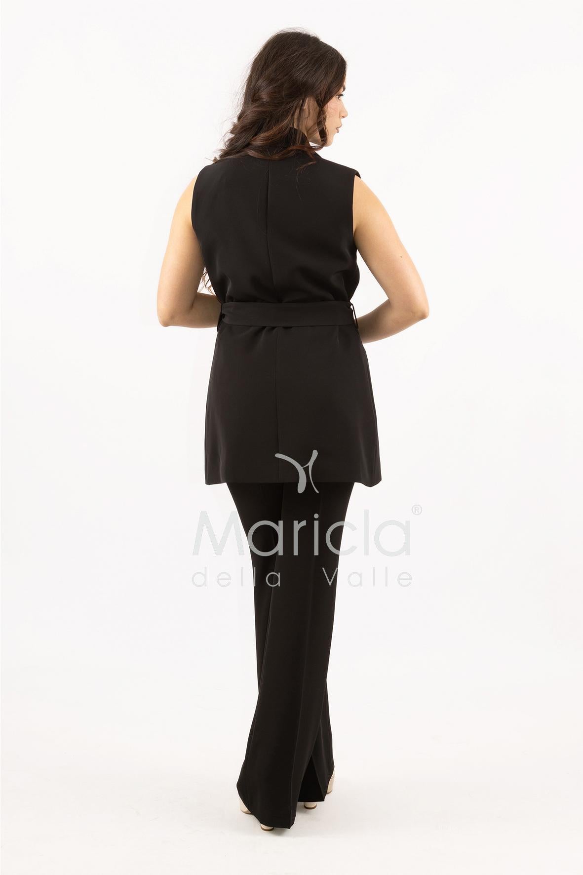 completo gilet e pantalone PF509CP NERO SHARON 