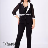 tailleur ric.foglia PF302 NERO PAOLA FORTI 