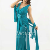 tuta con fiore SH901TU PETROLIO SHARON 