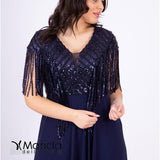 con paiette pioggia JC34829 BLU MARICLA ELEGANCE 