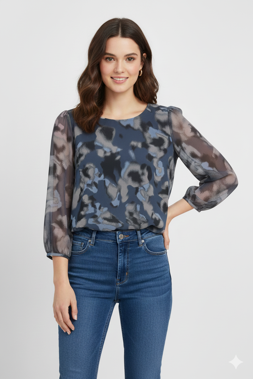 casacca fantasia GR1405 INDACO MARICLA 