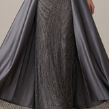 Abito a sirena con strass ALC17 GRIGIO MARICLA ELEGANCE 