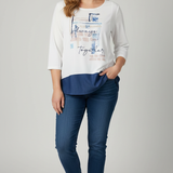 maglia stampa together GR2030 BIANCO MARICLA 