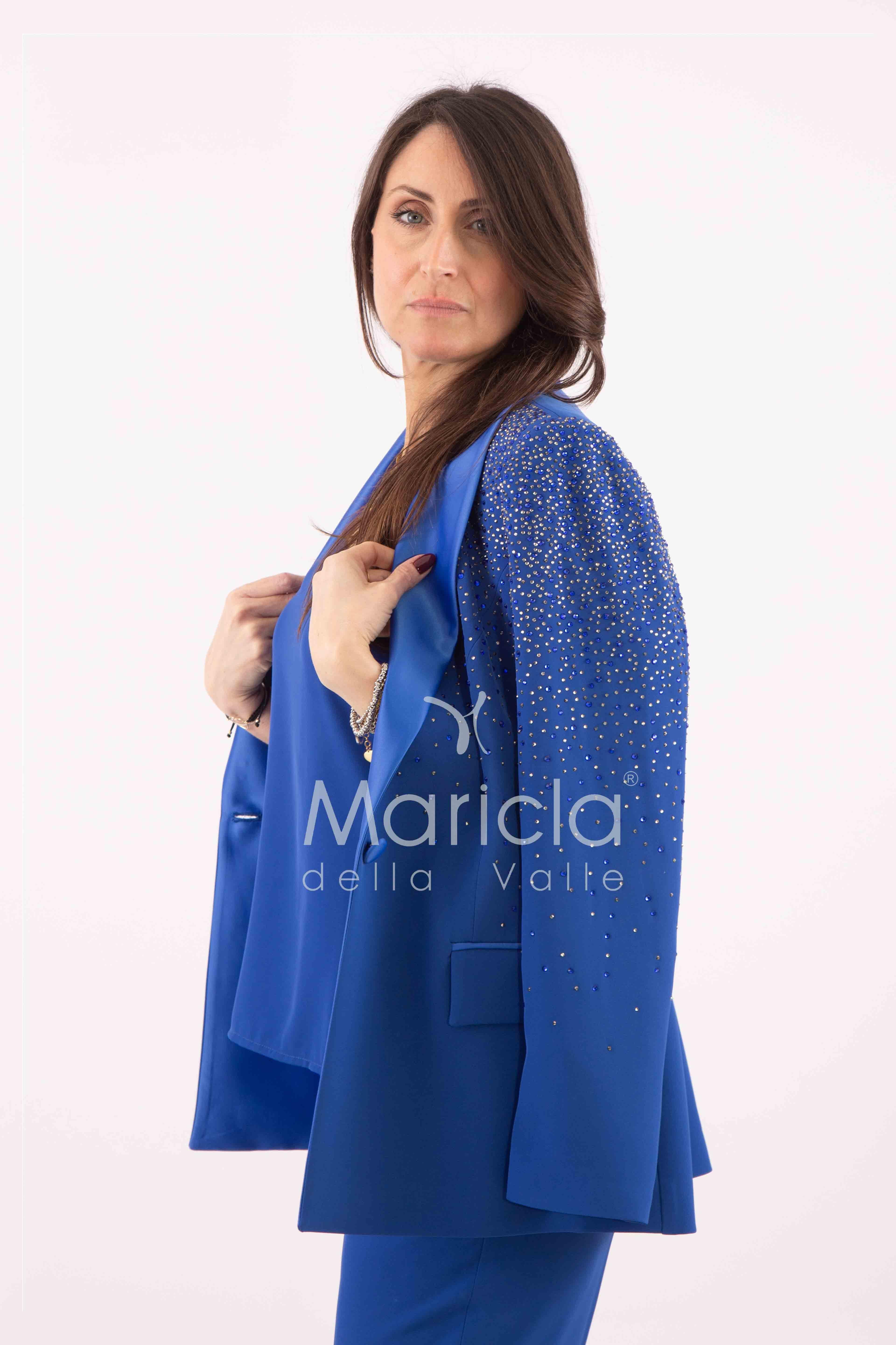 Tailleur con pioggia di strass Completo 3 pezzi SH409 ROYAL SHARON 