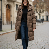 Giaccone piumino lungo oversize AZ6980 MORO MARICLA 