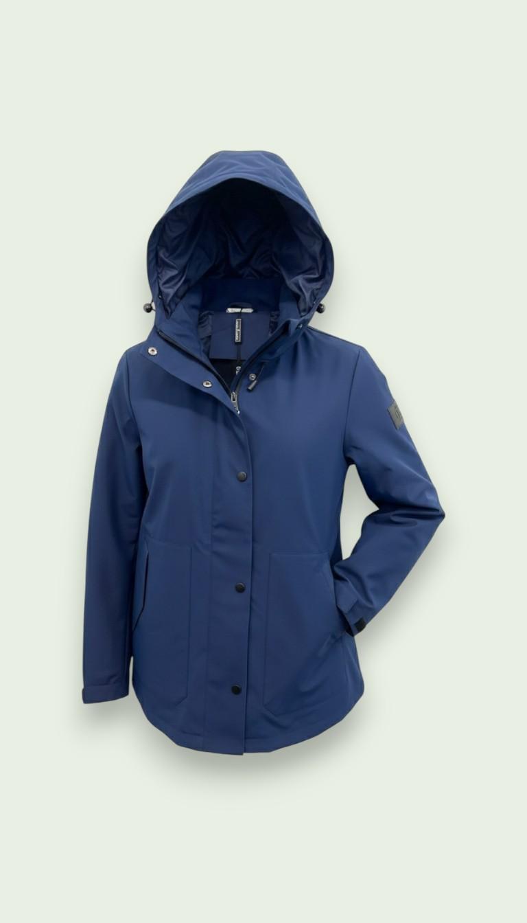 Giacca Tecnica con Cappuccio  Stile Urban & Outdoor CF22192 BLU CARLA FERRONI 