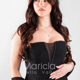 tuta con baschina PF108 NERO PAOLA FORTI 