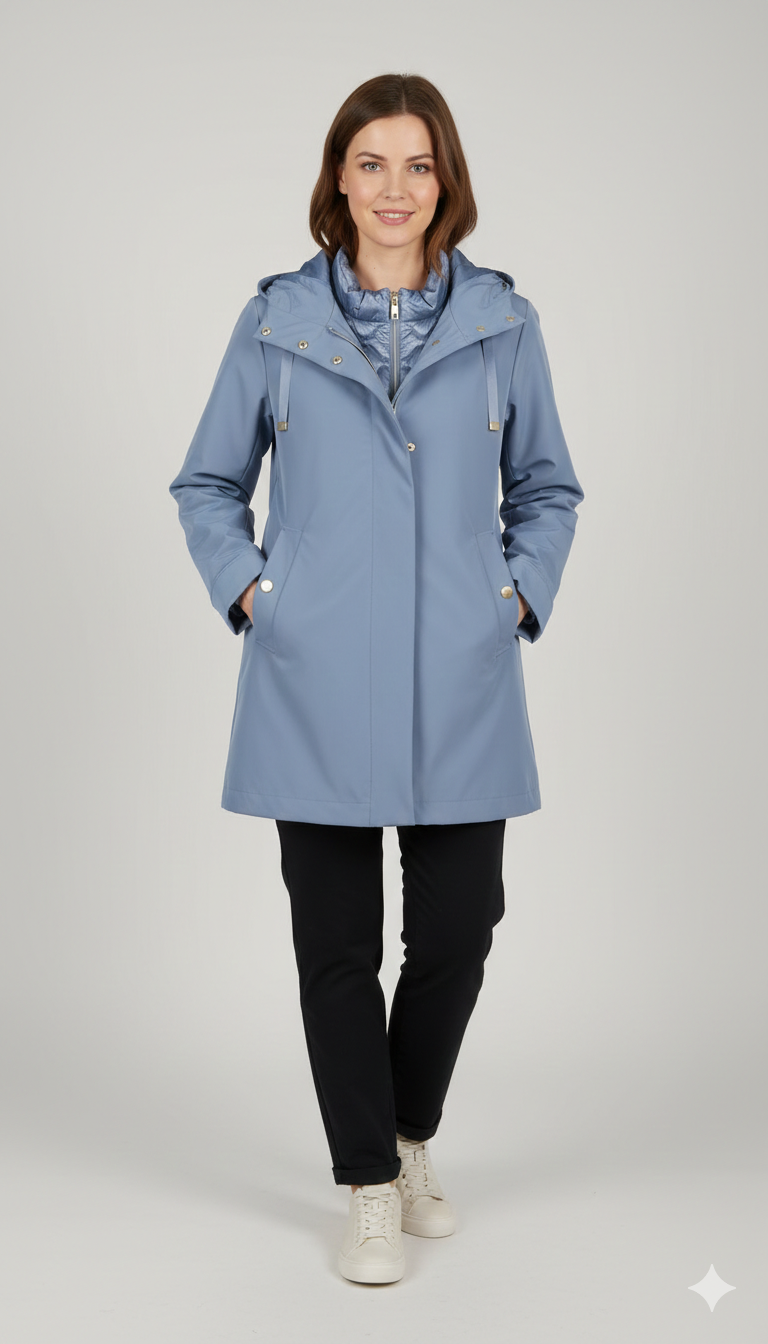 Giacca 2-in-1 con Gilet Trapuntato Removibile GIADA POLVERE MARICLA 
