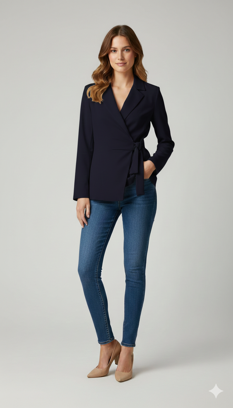 Giacca Kimono a Portafoglio GR1924 BLU MARICLA 