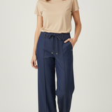 Pantalone jeans palazzo laccetto CF70174 BLU CARLA FERRONI 