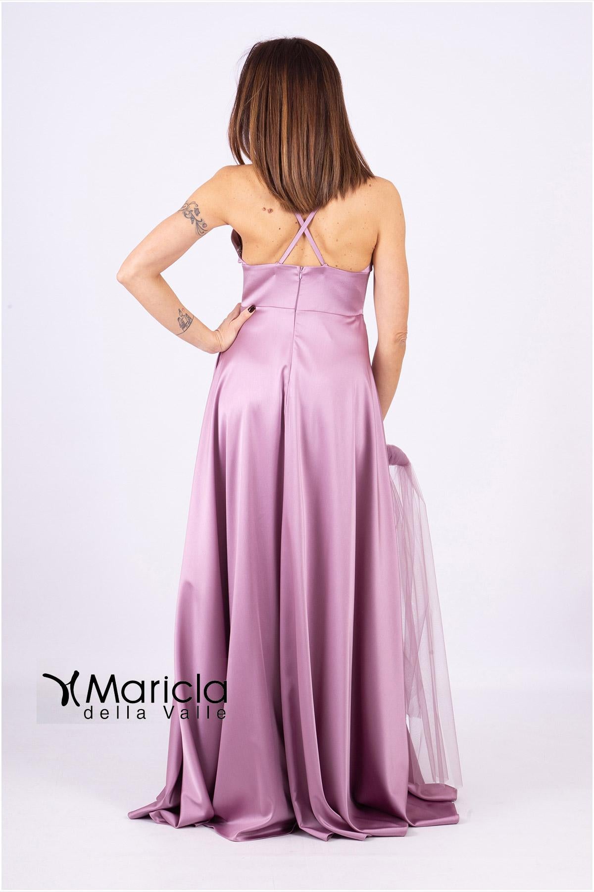 con spacco later, VI3617 GLICINE MARICLA ELEGANCE 