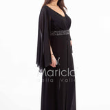 tuta con fascia strass PF105 NERO PAOLA FORTI 