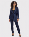 tailleur manica velo con cintura