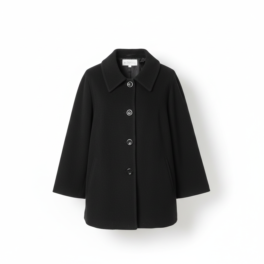 Giaccone in crepe FFLAMILIA NERO MARICLA 