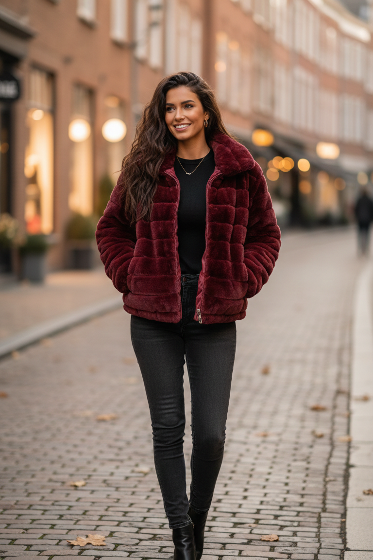 giaccone medio reversibile AZ6825G BORDO MARICLA 