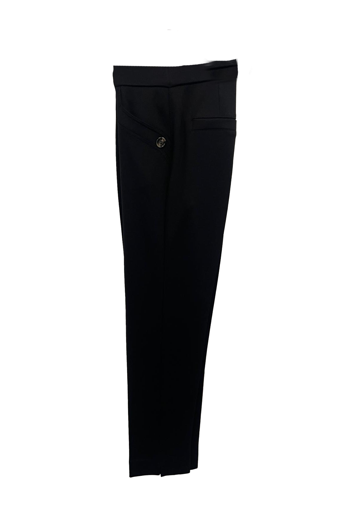 pantalone diagonale elastico tasca curva CF70055 NERO CARLA FERRONI 