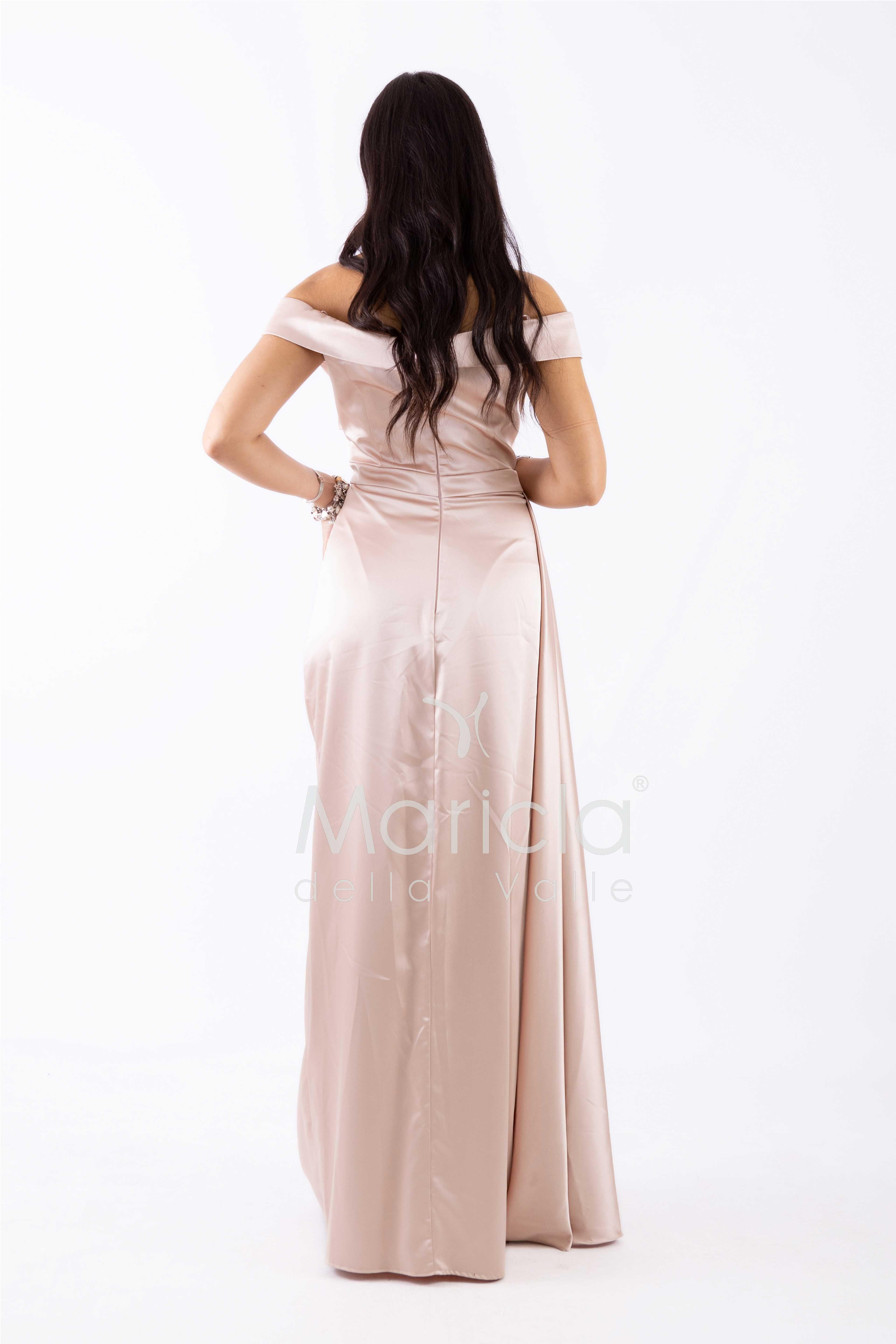 abito con strass scollo FI7443 CIPRIA MARICLA ELEGANCE 