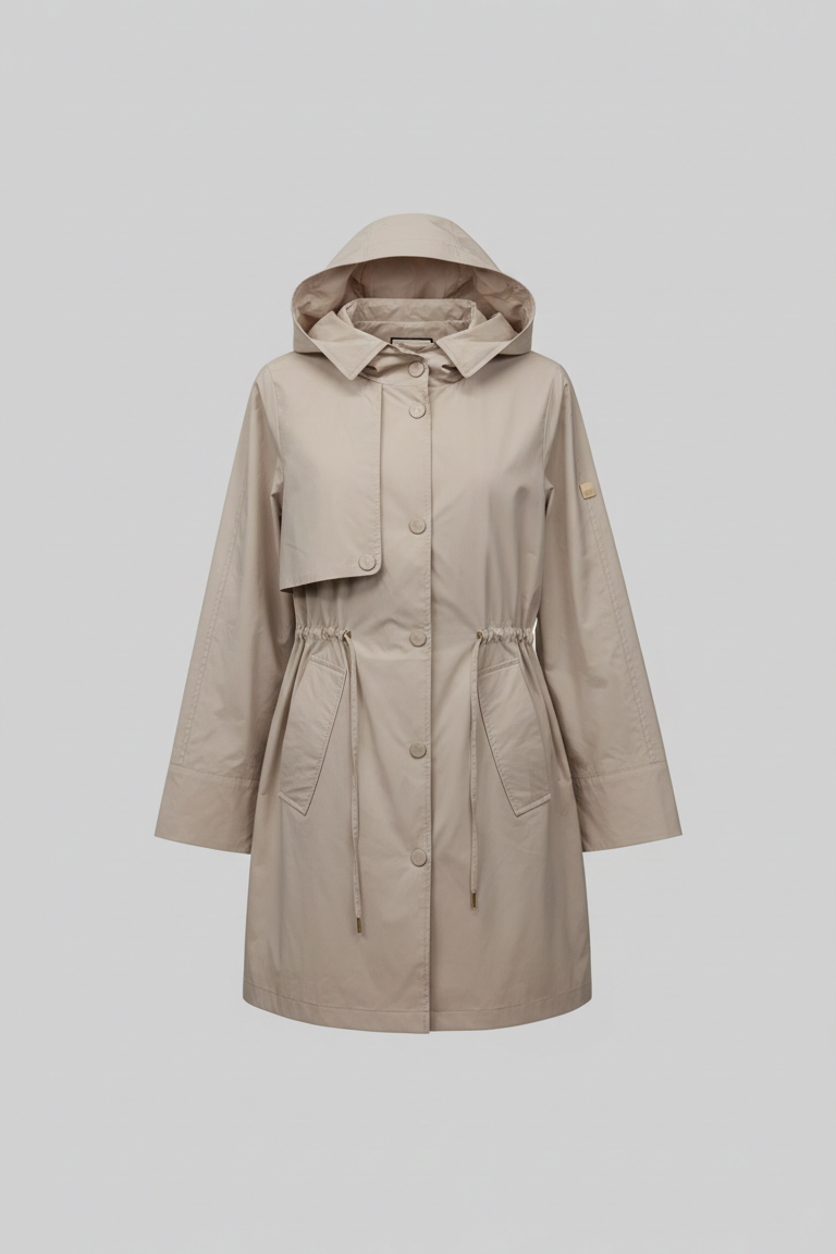 Parka Leggero con Cappuccio LIN11 BEIGE LINDAS 