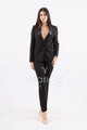 Tailleur con collo in paillettes