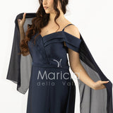 abito lungo scollo omerale SH854AL BLU SHARON 
