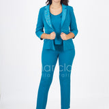 tailleur 3pz ricamo PF400TP SMERALDO PAOLA FORTI 