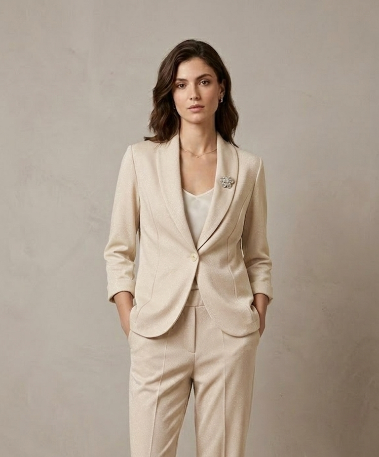 giacca tweed GR2016PE BEIGE MARICLA 