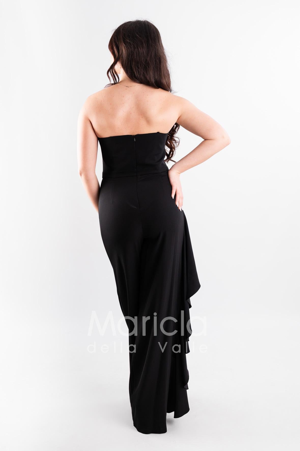 tuta con baschina PF108 NERO PAOLA FORTI 
