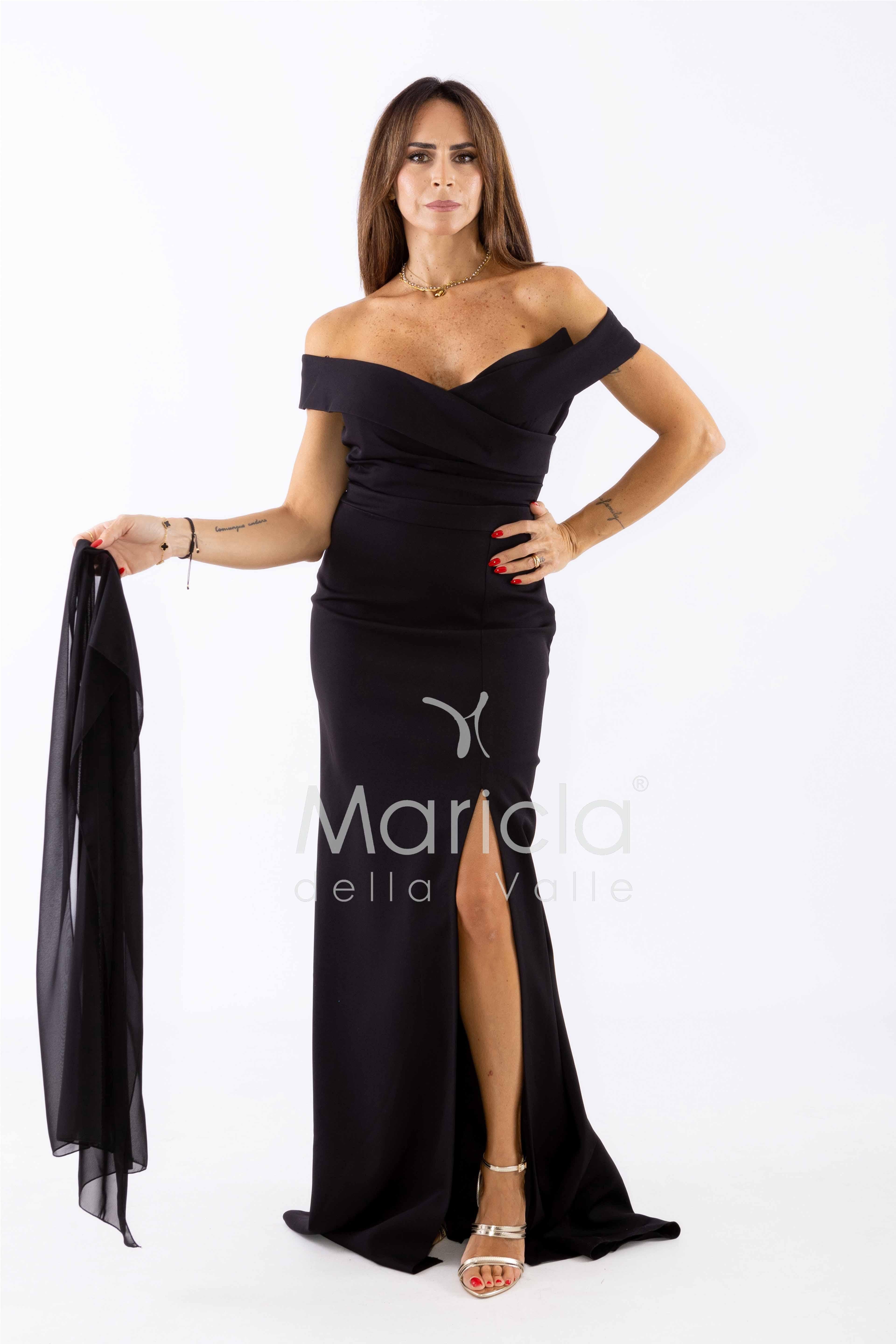 abito omerale FI7507 NERO MARICLA ELEGANCE 