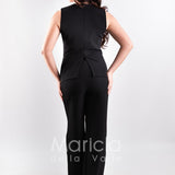 tuta baschina con strass SH606 NERO SHARON 