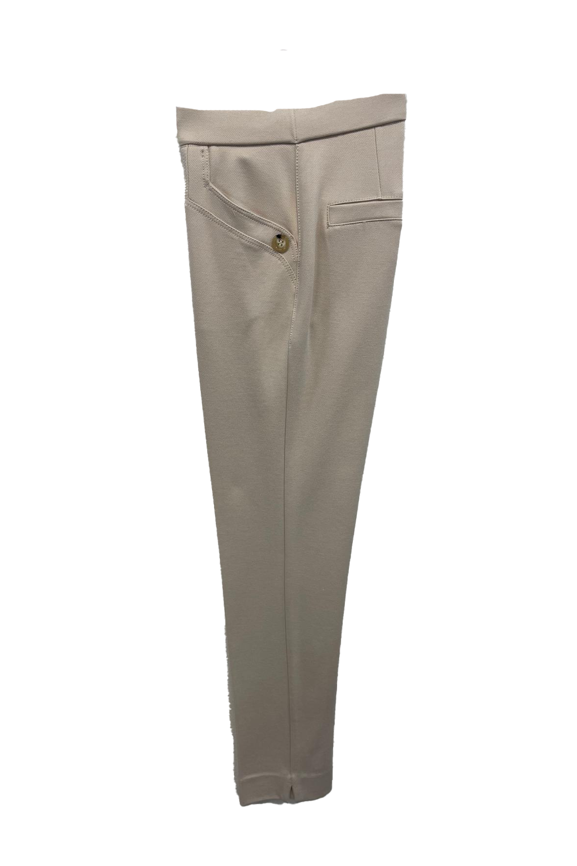 pantalone diagonale elastico tasca curva CF70055 PANNA CARLA FERRONI 