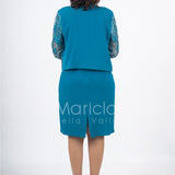 tubino con giacca ricamata PF6100 OTTANIO PAOLA FORTI 