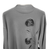 maglia vulcano con fiore A26IMP1763 GRIGIO MARICLA 