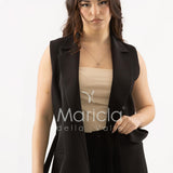 completo gilet e pantalone PF509CP NERO SHARON 