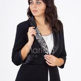 tailleur 3pz ricamo PF400TP NERO/BIANCO PAOLA FORTI 