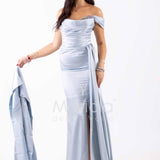 abito lungo con strass ALC04 POLVERE MARICLA ELEGANCE 