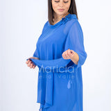 con casacca anello+fiore PF411 INDACO PAOLA FORTI 