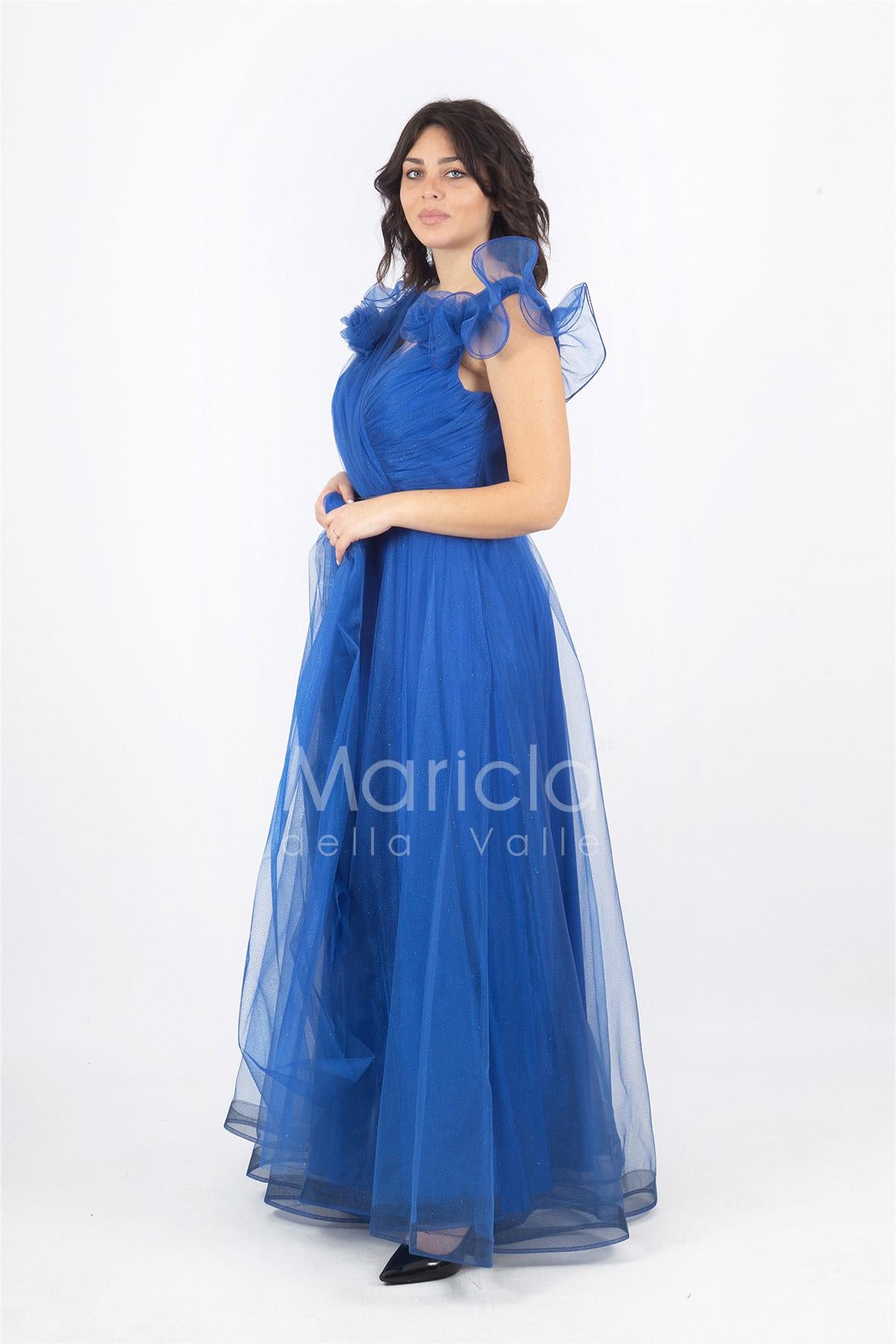 abito lungo arriccio manica JC28790 ROYAL MARICLA ELEGANCE 