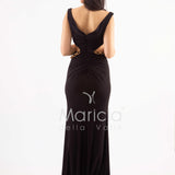 abito lungo catena aperto ANT2316Y NERO ANTILLE ELEGANCE 