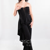 tuta con baschina PF108 NERO PAOLA FORTI 