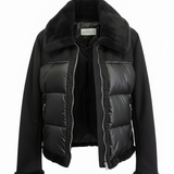 giaccone medio piumino e pelliccia AZ43P NERO MARICLA 