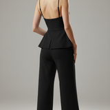 tuta smoking con strass LH117TU NERO SHARON 