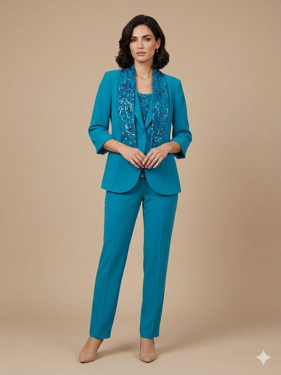 Completo 4 pezzi GILDACONF PETROLIO JANE 