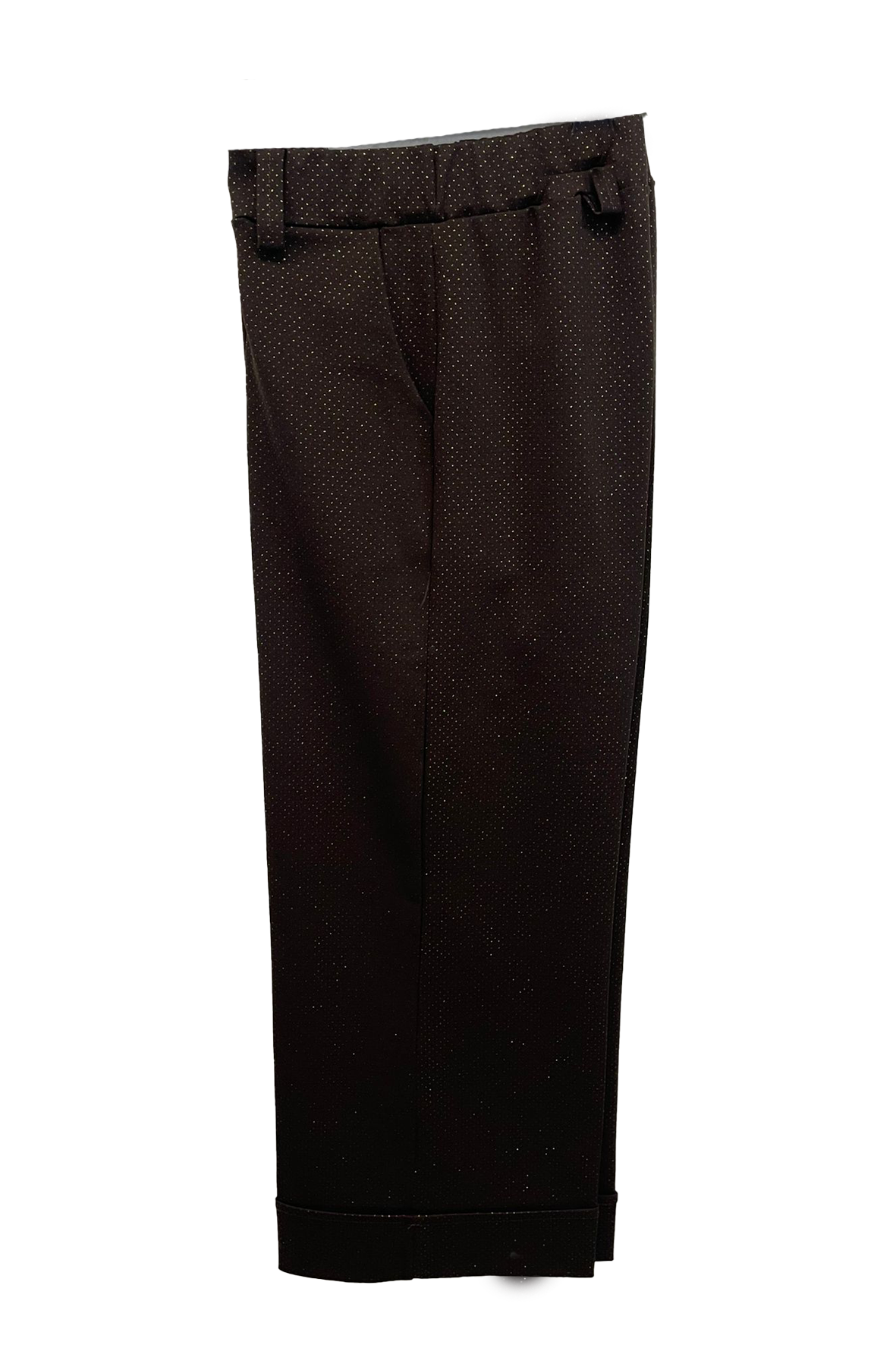 Pantalone micro pois con piegone FFGISEL MORO MARICLA 